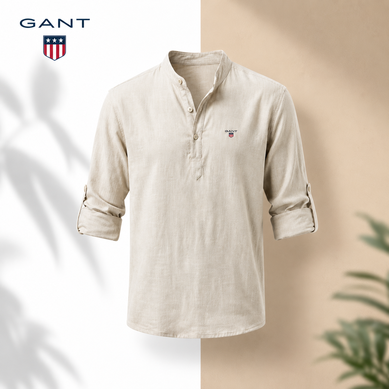 GT™ | Avslappnad Henley-skjorta