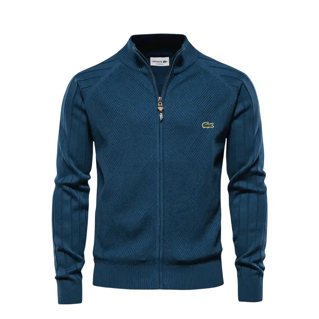 Pullover da Uomo con Zip a Trama Strutturata L.C.