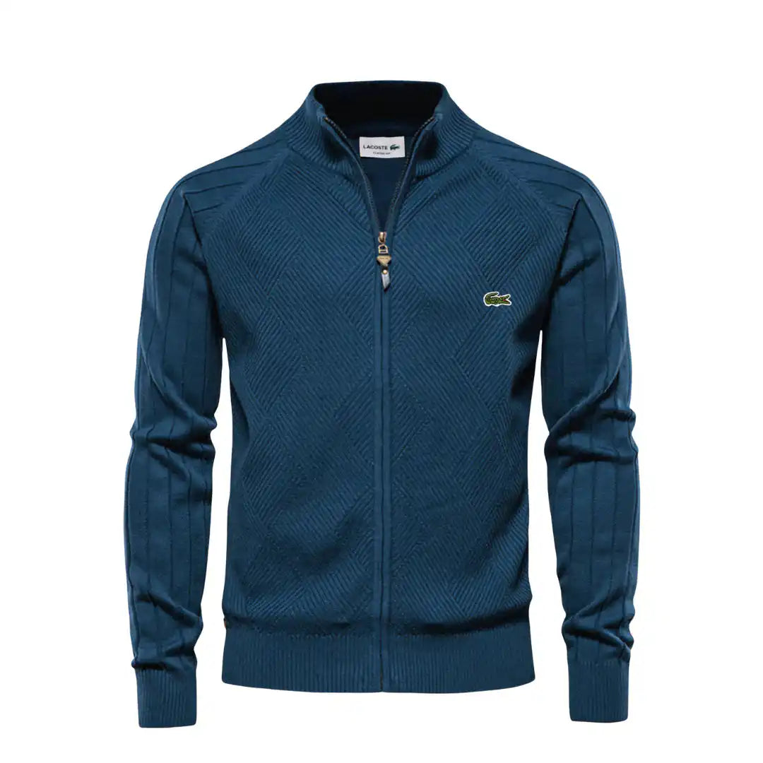 Pullover da Uomo con Zip a Trama Strutturata L.C.