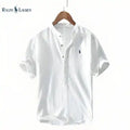 Camicia modello Henley in lino per uomo RL