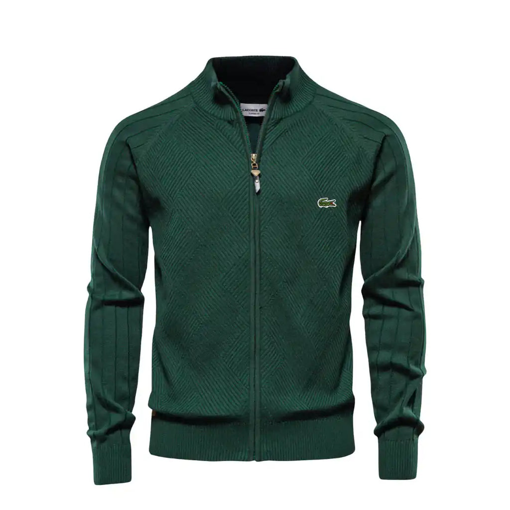 Pullover da Uomo con Zip a Trama Strutturata L.C.