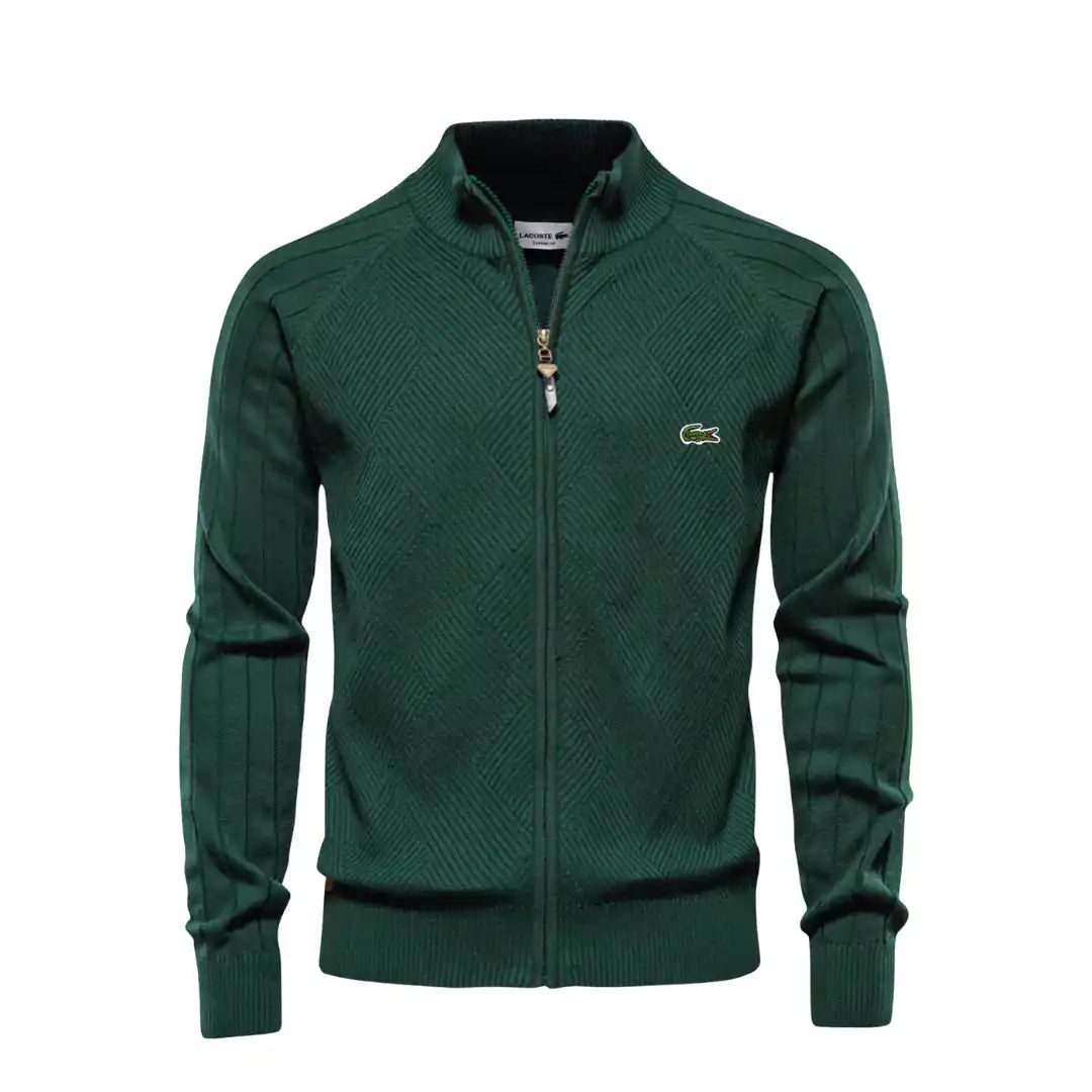 Pullover da Uomo con Zip a Trama Strutturata L.C.