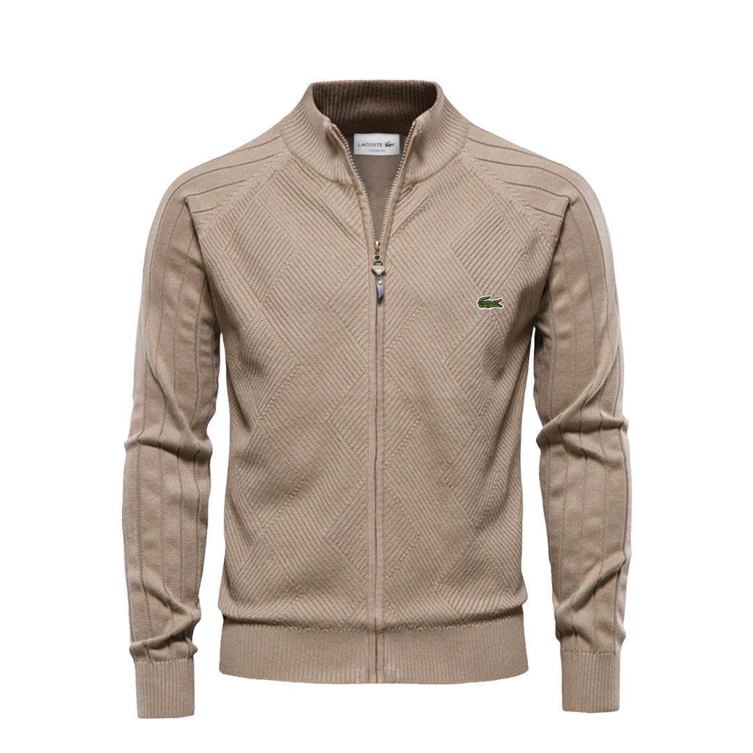 Pullover da Uomo con Zip a Trama Strutturata L.C.
