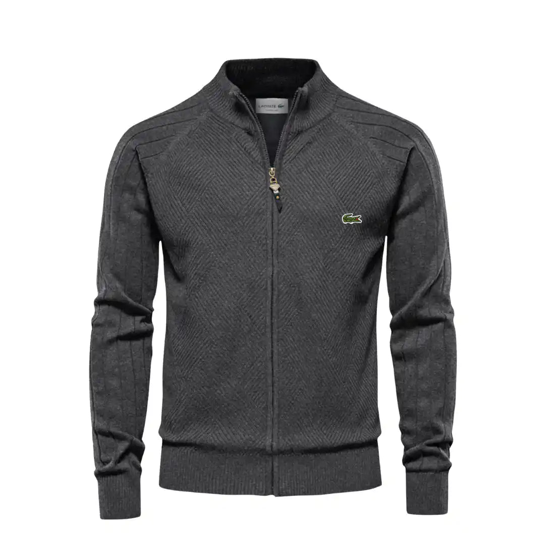 Pullover da Uomo con Zip a Trama Strutturata L.C.