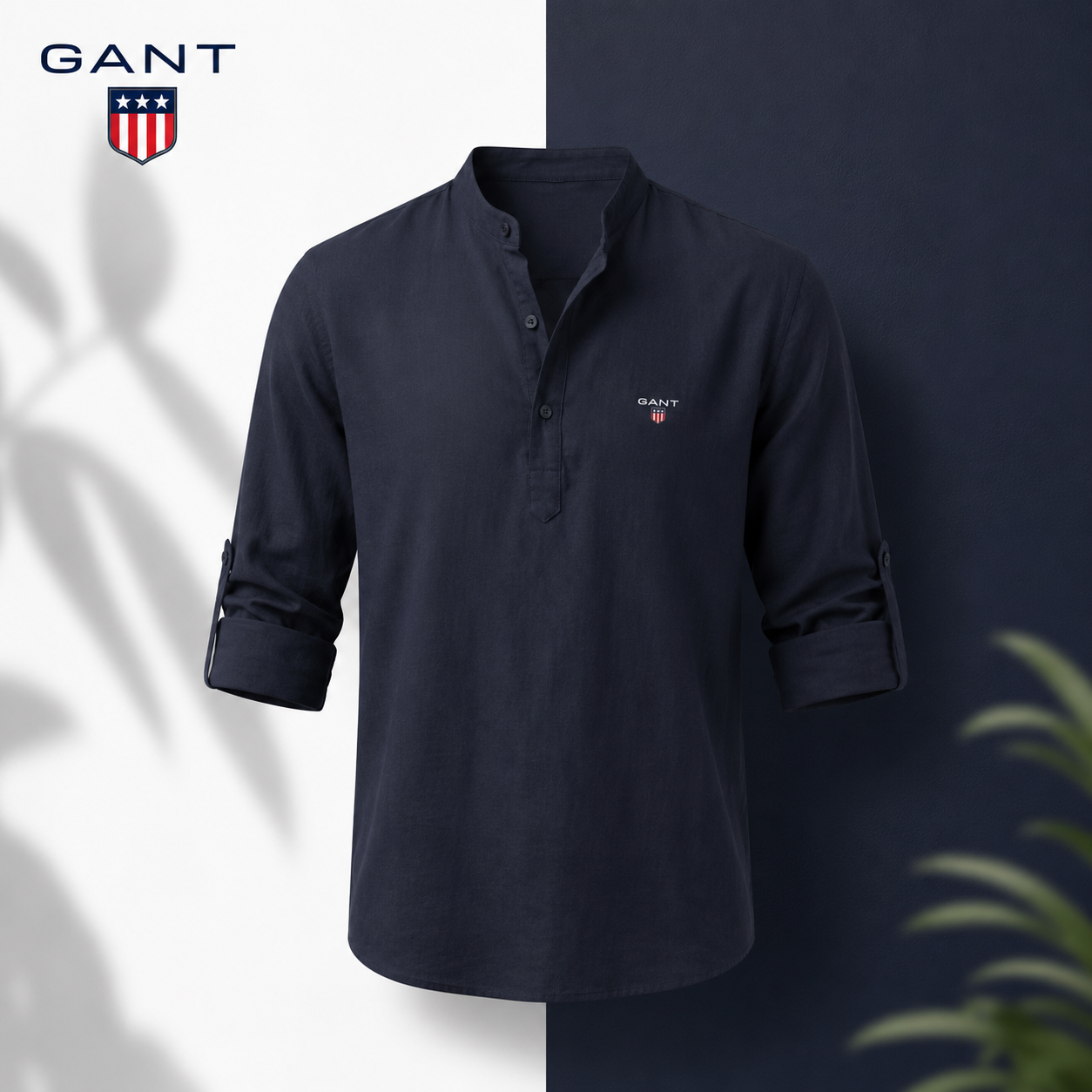 GT™ | Avslappnad Henley-skjorta
