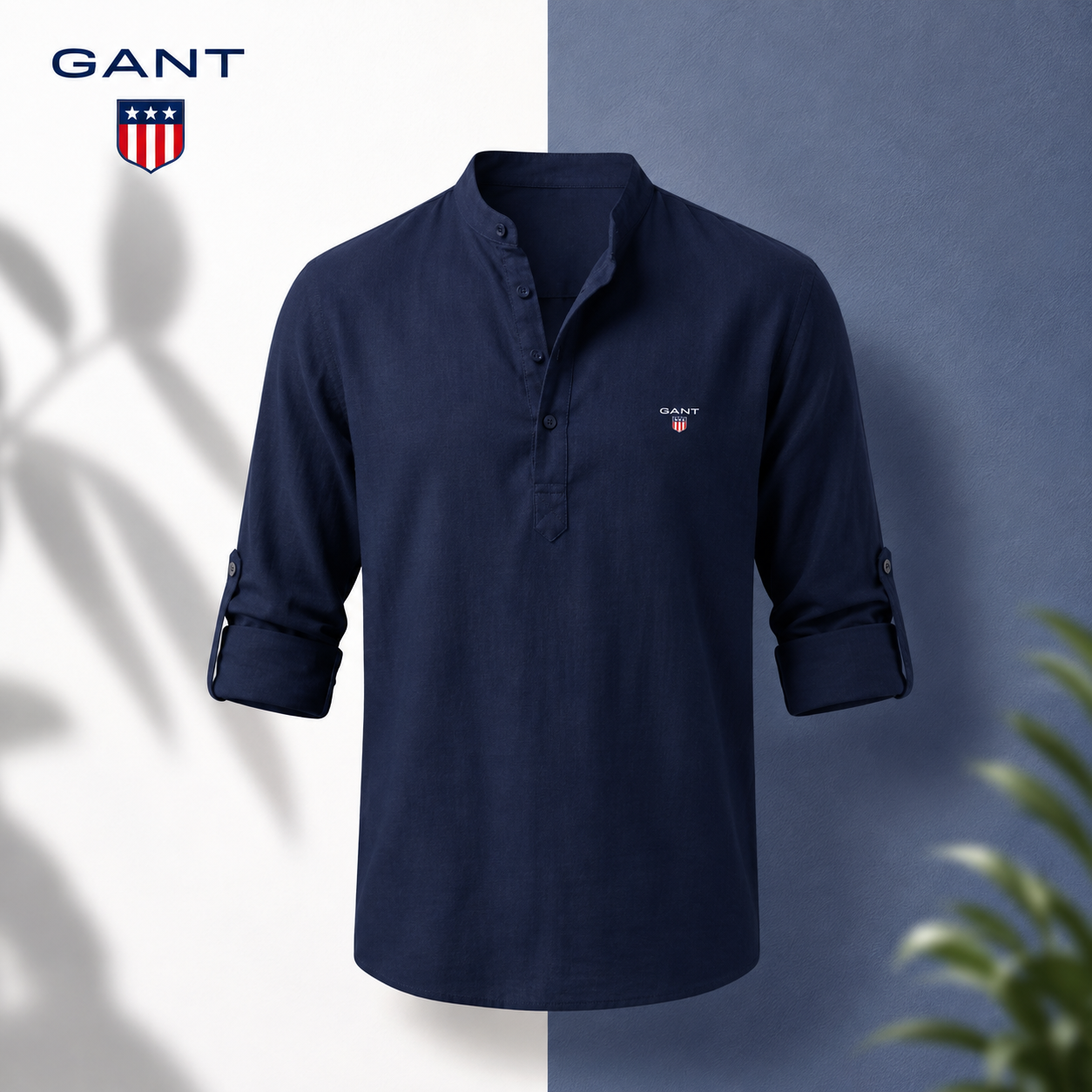 GT™ | Avslappnad Henley-skjorta