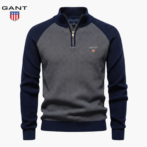 GT™ Maglia Elegante a Trecce con Mezza Zip