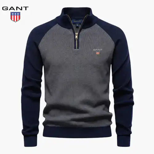 GT™ Maglia Elegante a Trecce con Mezza Zip