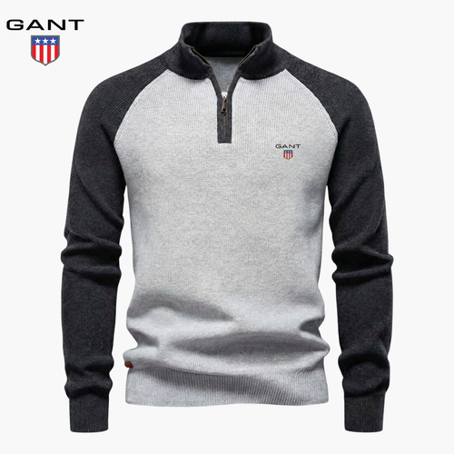 GT™ Maglia Elegante a Trecce con Mezza Zip