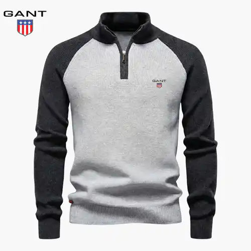 GT™ Maglia Elegante a Trecce con Mezza Zip