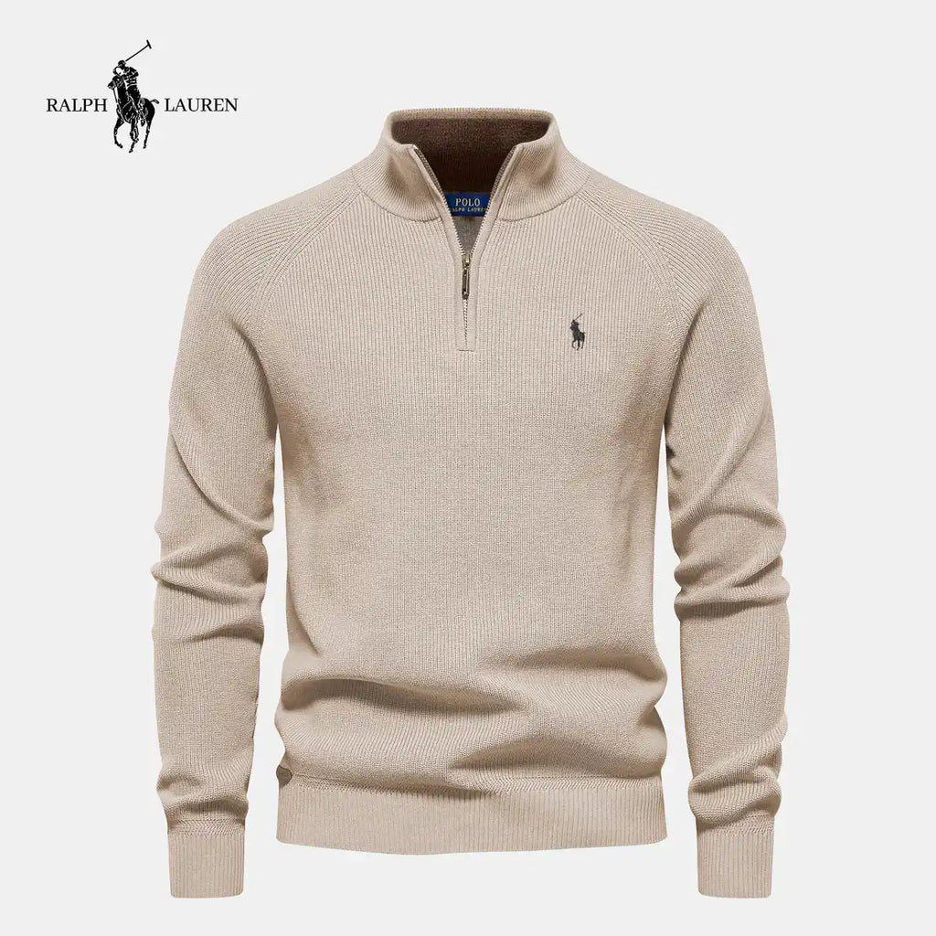 Maglione con Mezza Zip Sconto del 50%