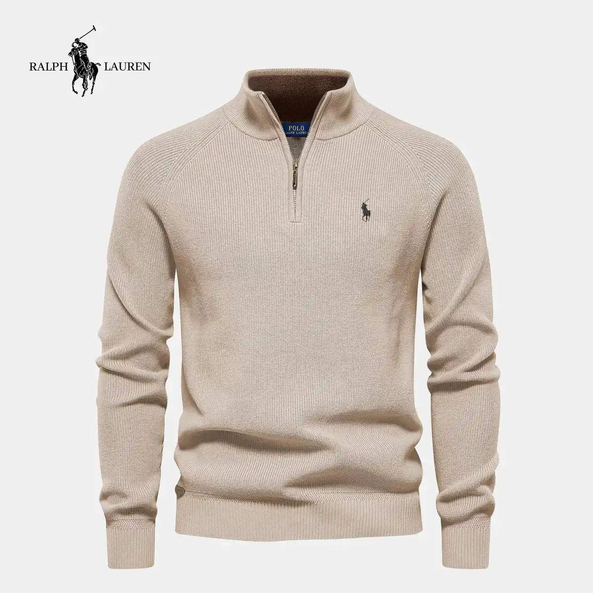 Maglione con Mezza Zip Sconto del 50%