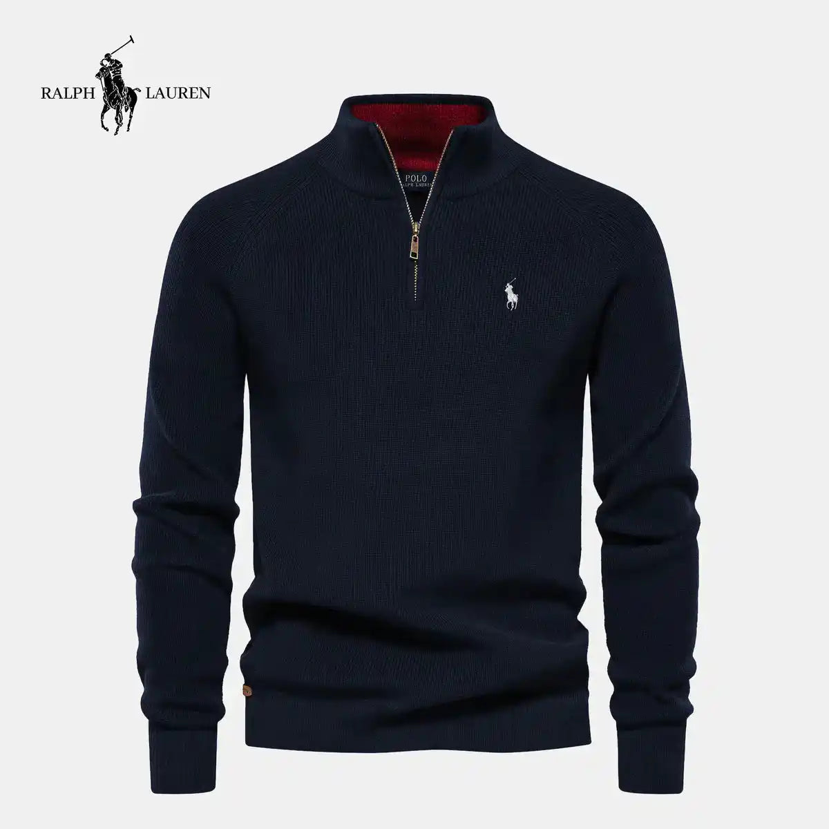 Maglione con Mezza Zip Sconto del 50%