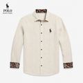 Camicia Uomo Elegante Beige Premium