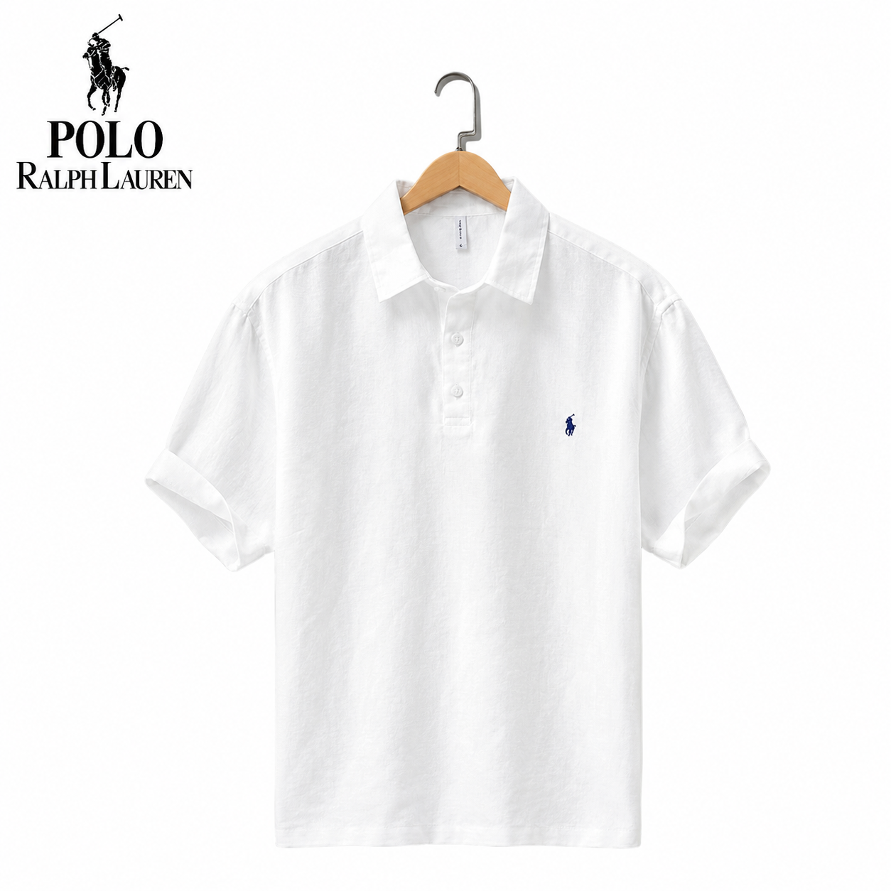 Polo Nera da Uomo in Lino Sconto del 50%