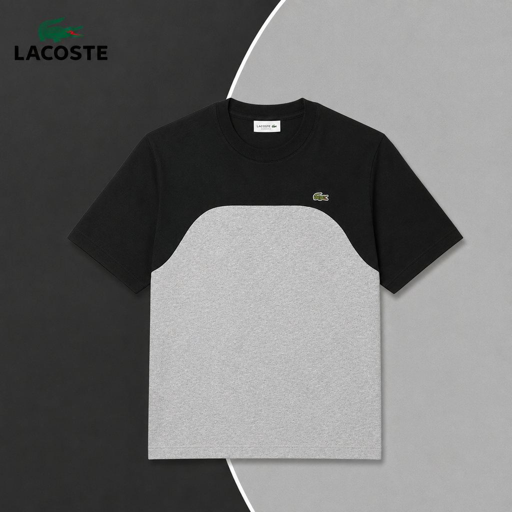 T-Shirt LC in Jersey di Cotone a Blocchi di Colore