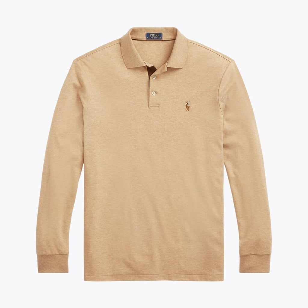 Polo RL a Maniche Lunghe in Cotone Piqué
