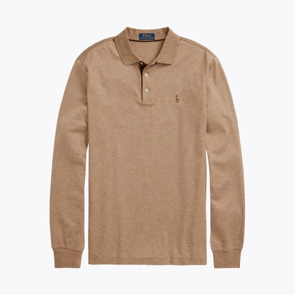 Polo RL a Maniche Lunghe in Cotone Piqué