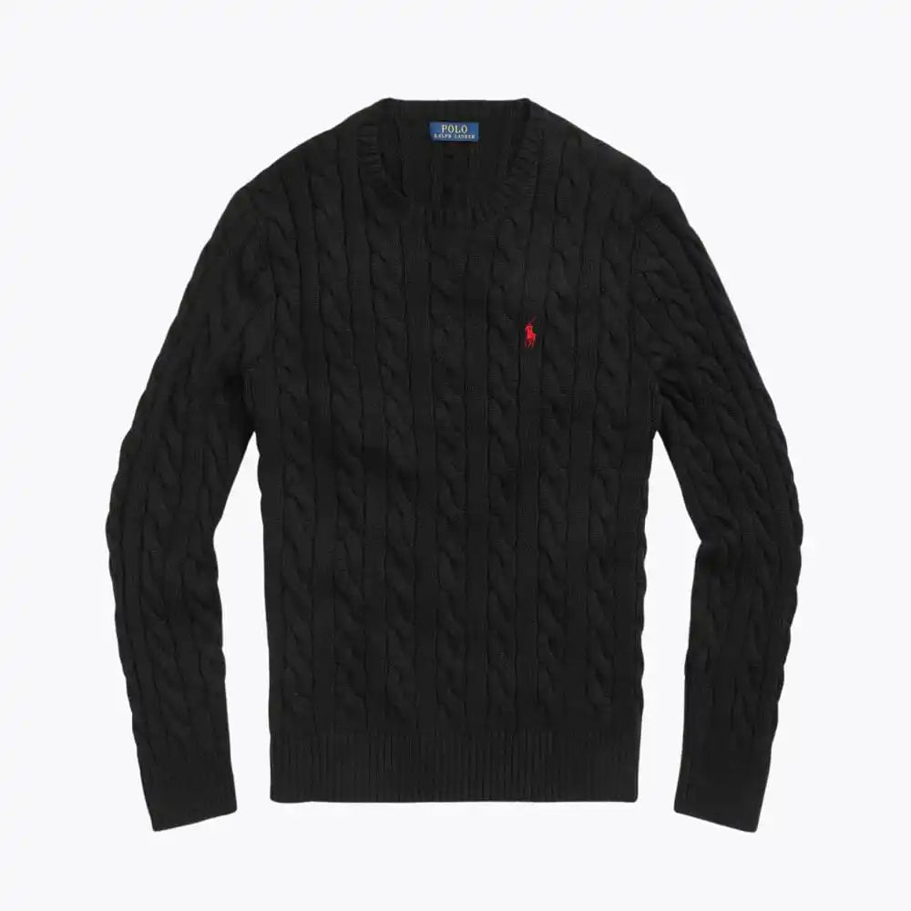 Pullover Girocollo Classico a Trecce da Uomo