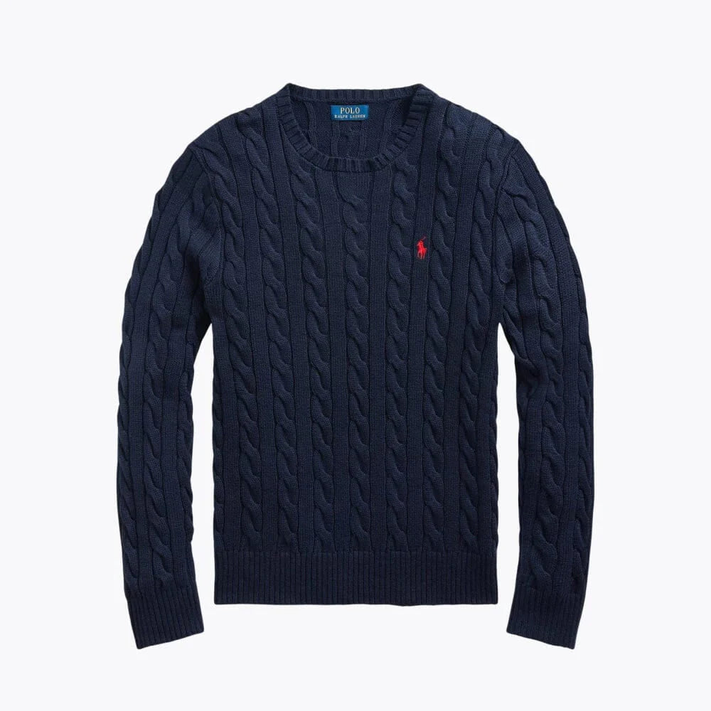 Pullover Girocollo Classico a Trecce da Uomo