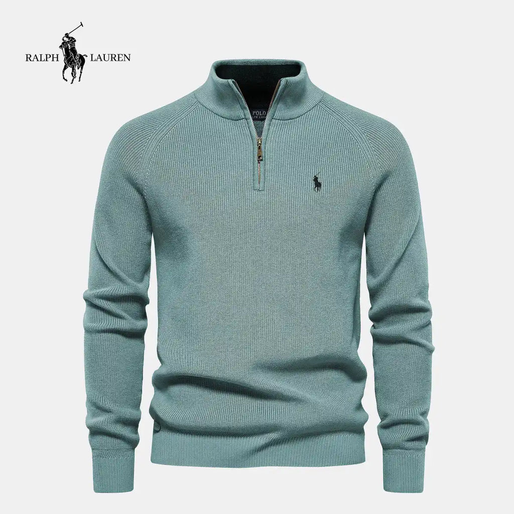 Maglione con Mezza Zip Sconto del 50%